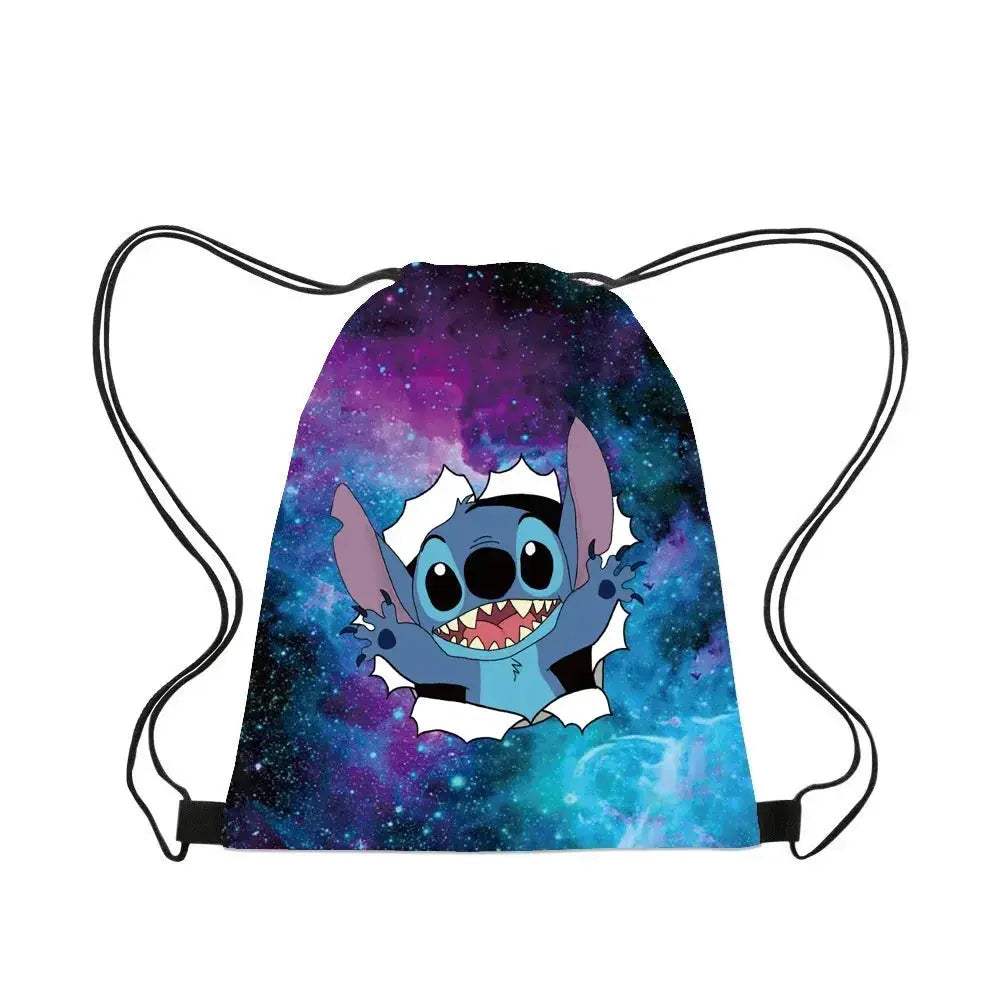 Premium Backpack Disney Lilo And Stitch Cartoon Drawstring For Kids - ToylandEU