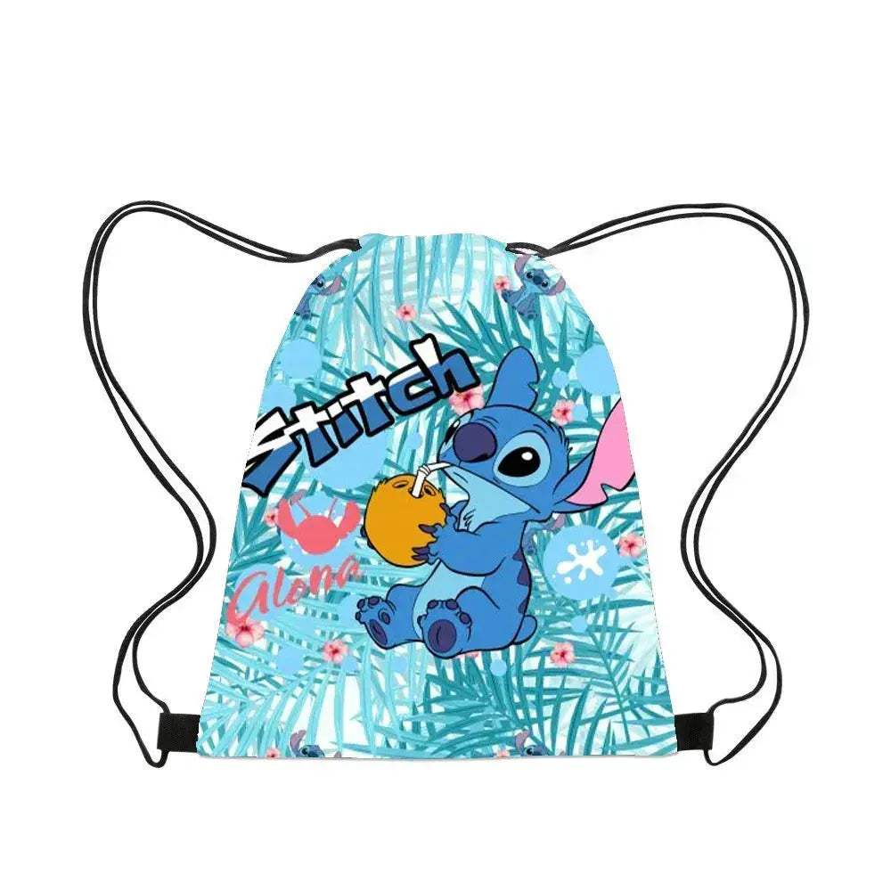 Premium Backpack Disney Lilo And Stitch Cartoon Drawstring For Kids - ToylandEU