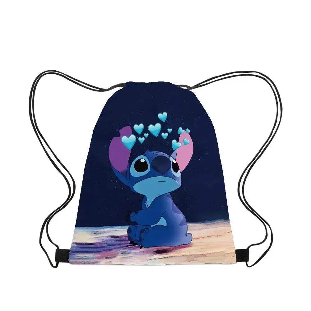 Premium Backpack Disney Lilo And Stitch Cartoon Drawstring For Kids - ToylandEU