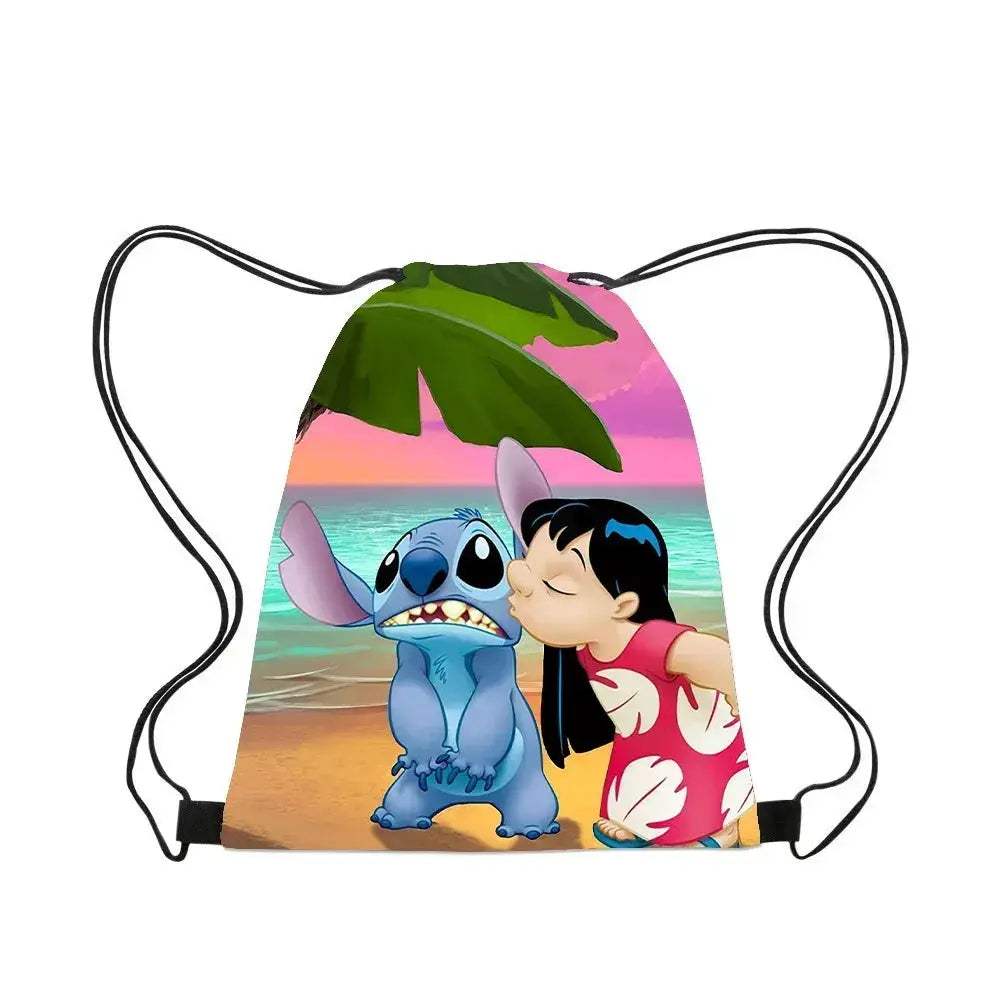 Premium Backpack Disney Lilo And Stitch Cartoon Drawstring For Kids - ToylandEU