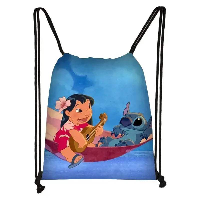 Premium Backpack Disney Lilo And Stitch Cartoon Drawstring For Kids - ToylandEU