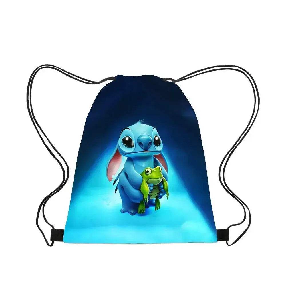 Premium Backpack Disney Lilo And Stitch Cartoon Drawstring For Kids - ToylandEU