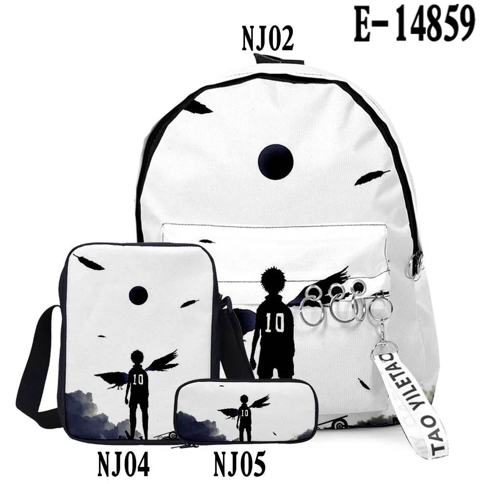 Premium Backpack Set Haikyuu Anime 3D Design Unisex - ToylandEU