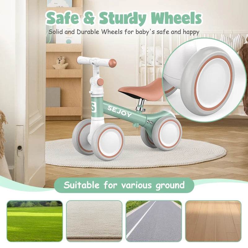 Premium Balance Bike For Toddlers With Four Wheels - ToylandEU