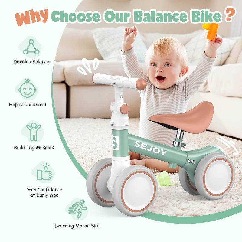 Premium Balance Bike For Toddlers With Four Wheels - ToylandEU