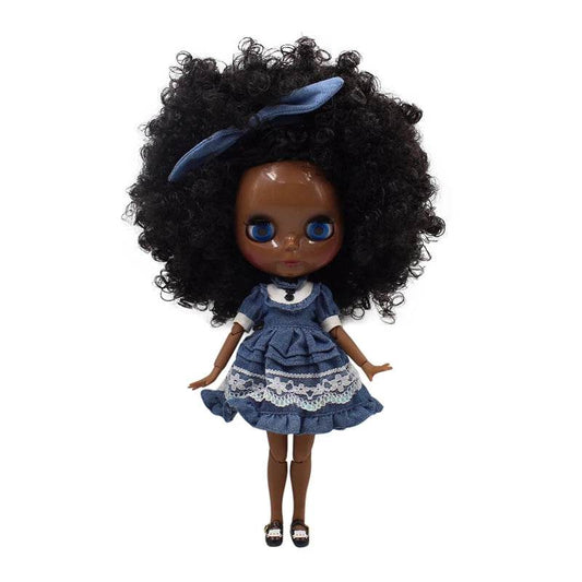Premium Ball Jointed Doll Afro Hair Black Skin Shiny Fans - ToylandEU