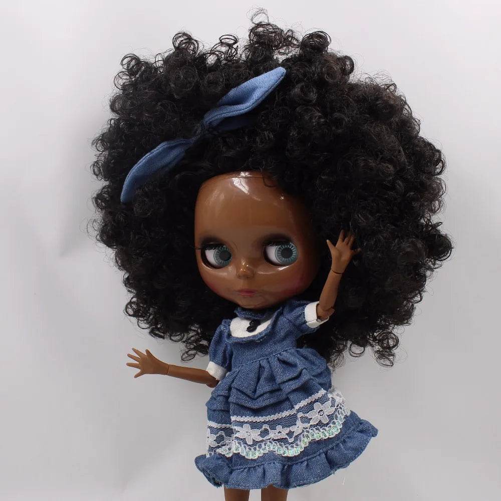 Premium Ball Jointed Doll Afro Hair Black Skin Shiny Fans - ToylandEU