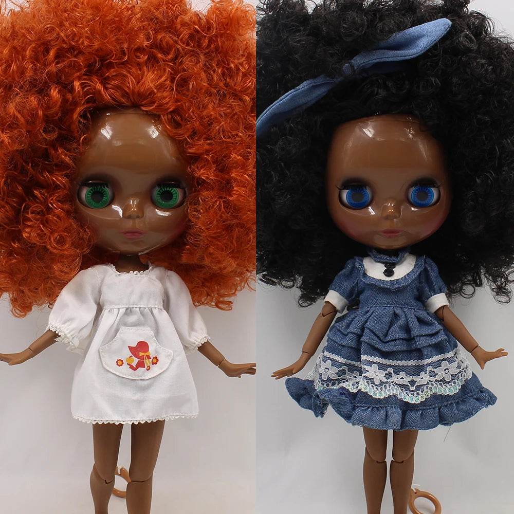 Premium Ball Jointed Doll Afro Hair Black Skin Shiny Fans - ToylandEU