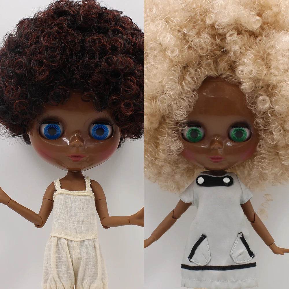 Premium Ball Jointed Doll Afro Hair Black Skin Shiny Fans - ToylandEU
