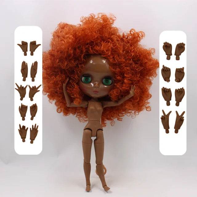 Premium Ball Jointed Doll Afro Hair Black Skin Shiny Fans - ToylandEU