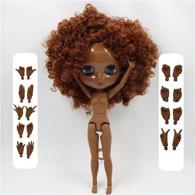 Premium Ball Jointed Doll Afro Hair Black Skin Shiny Fans - ToylandEU
