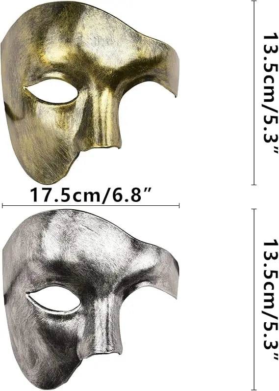 Premium Ball Mask Opera Phantom Half Mask For Men Festival - ToylandEU