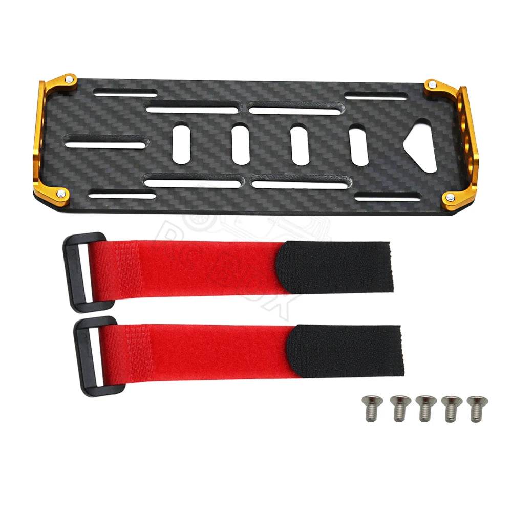 Premium Battery Mounting Plate Carbon Fiber 1 To 10 RC Cars - ToylandEU