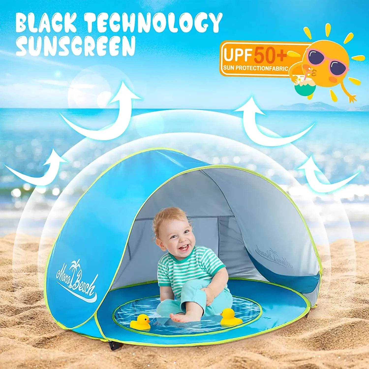 Premium Beach Tent Sun Shelter UV Protection For Kids - ToylandEU