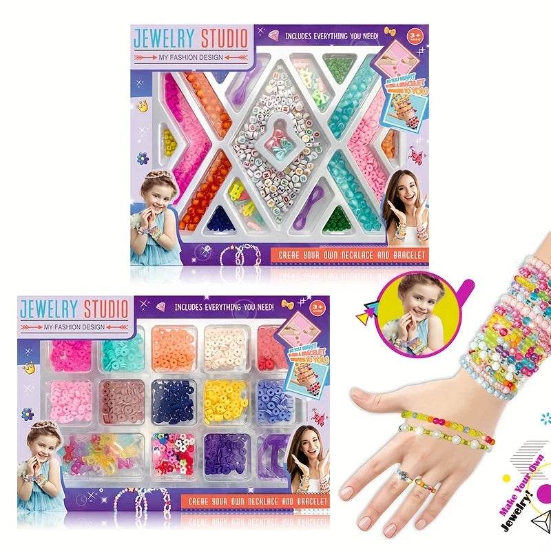 Premium Beaded Bracelet Kit Colorful Beads For Girls - ToylandEU