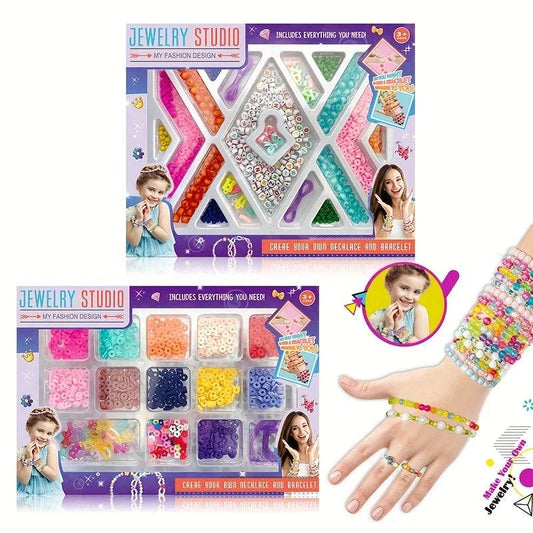 Premium Beaded Bracelet Kit Colorful Beads For Girls - ToylandEU