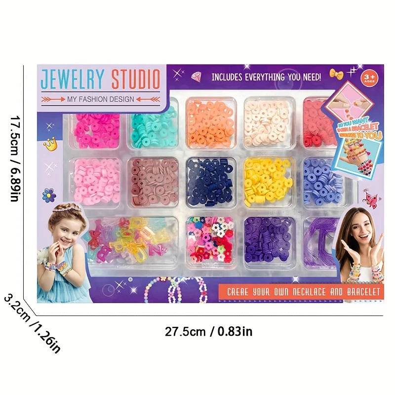Premium Beaded Bracelet Kit Colorful Beads For Girls - ToylandEU