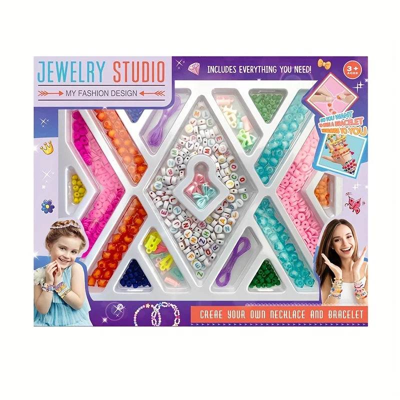 Premium Beaded Bracelet Kit Colorful Beads For Girls - ToylandEU