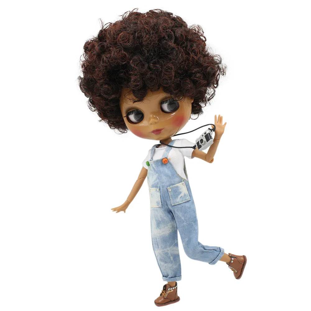 Premium Bjd Doll One Sixth Glossy Dark Skin For Diy Fans - ToylandEU