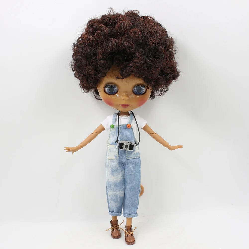 Premium Bjd Doll One Sixth Glossy Dark Skin For Diy Fans - ToylandEU