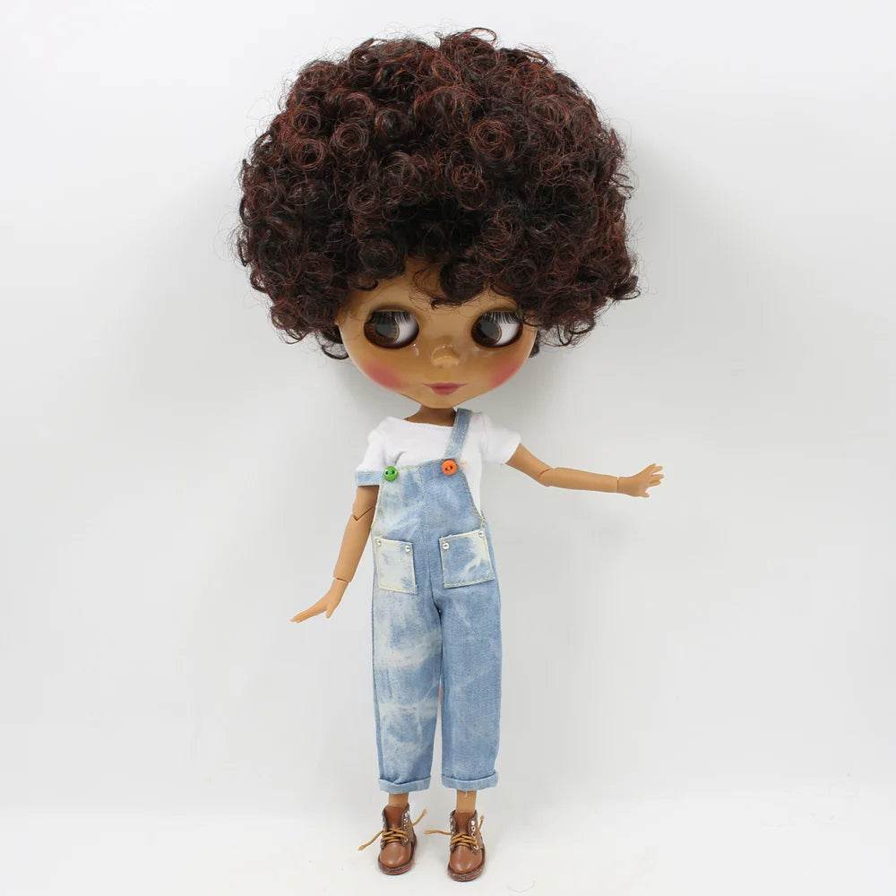 Premium Bjd Doll One Sixth Glossy Dark Skin For Diy Fans - ToylandEU
