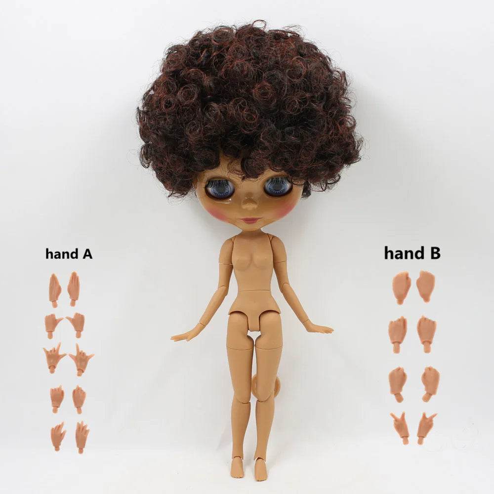 Premium Bjd Doll One Sixth Glossy Dark Skin For Diy Fans - ToylandEU