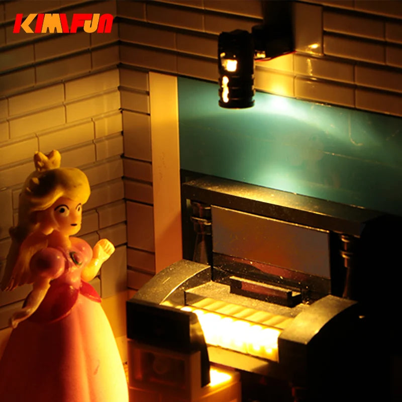 Premium Black Building Block LED Spotlight Kit 10Pcs SelfLocking MOC Light For DIY Home Projects - ToylandEU