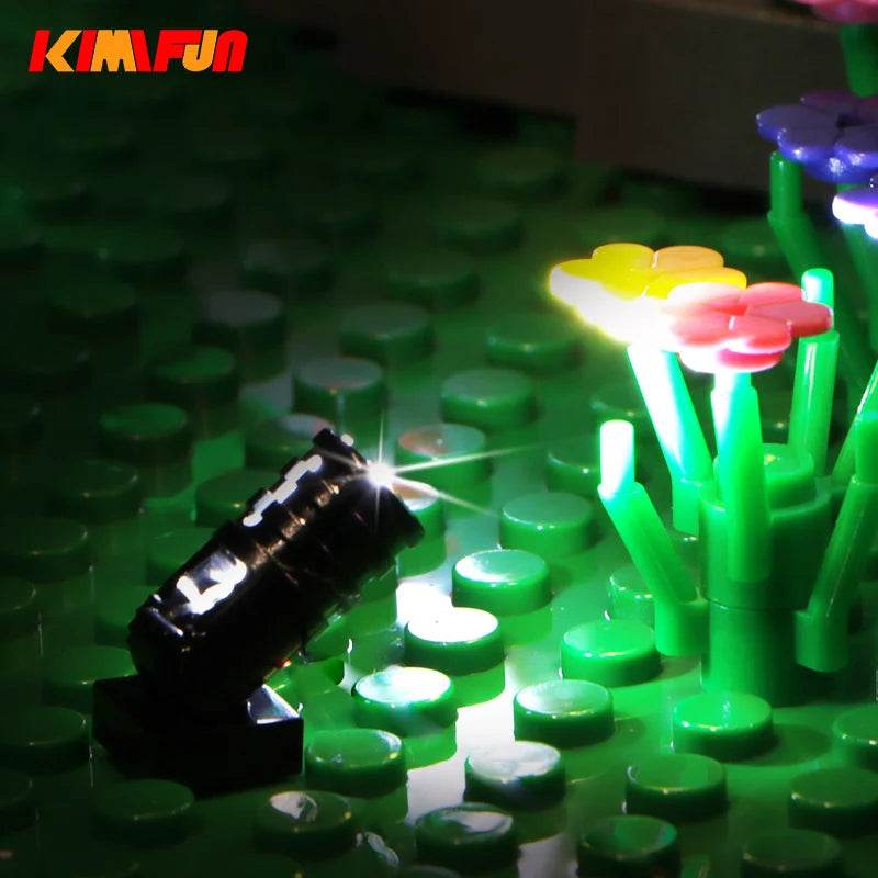 Premium Black Building Block LED Spotlight Kit 10Pcs SelfLocking MOC Light For DIY Home Projects - ToylandEU