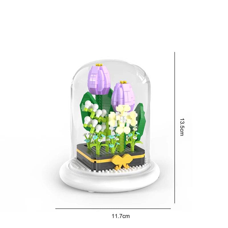 Premium Block Flower Bouquet Desktop Decoration For Kids - ToylandEU