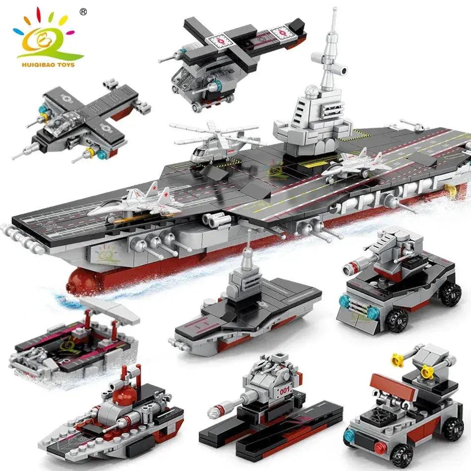  Premium Blocks 8 In 1 Military Ship Set Toyland EU -  ToylandEU™