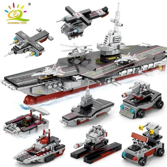  Premium Blocks 8 In 1 Military Ship Set Toyland EU -  ToylandEU™