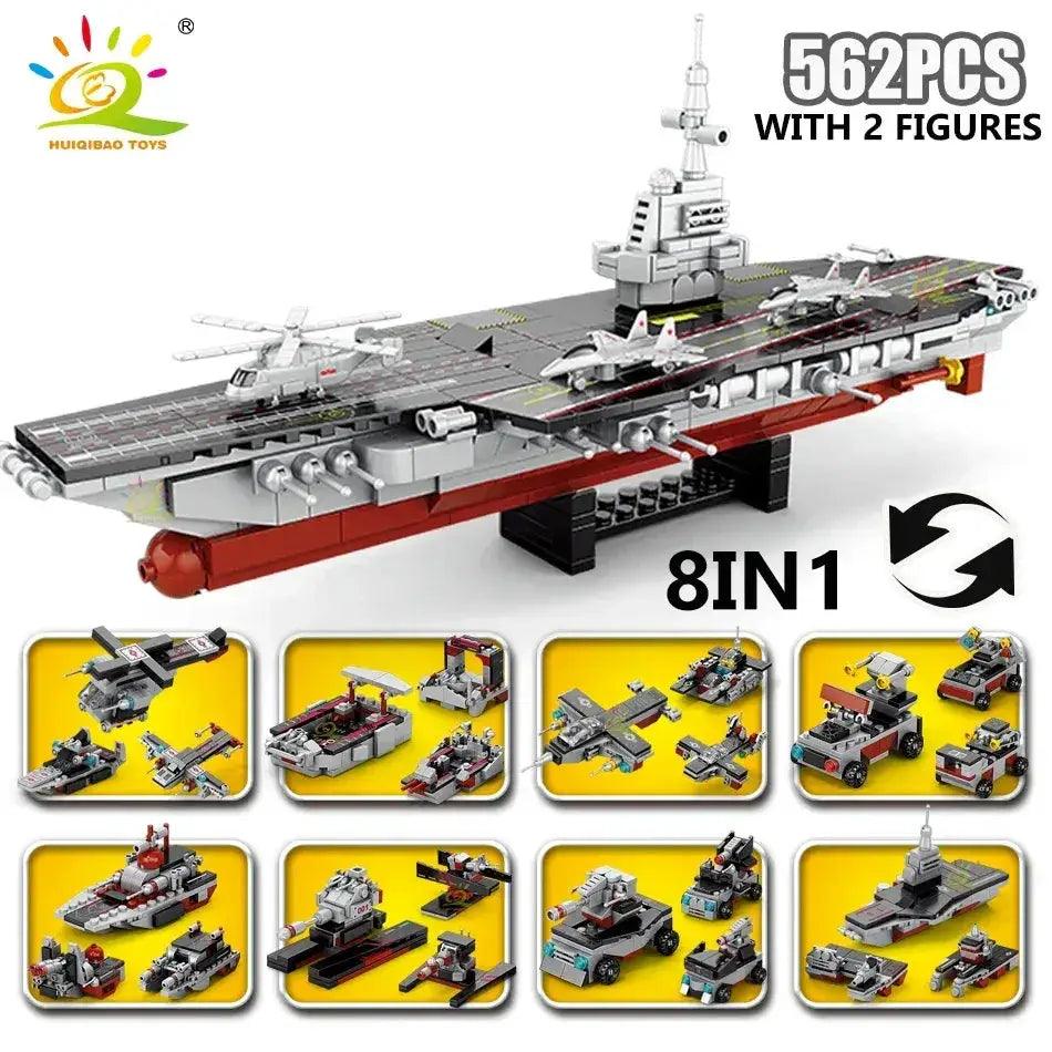  Premium Blocks 8 In 1 Military Ship Set Toyland EU -  ToylandEU™