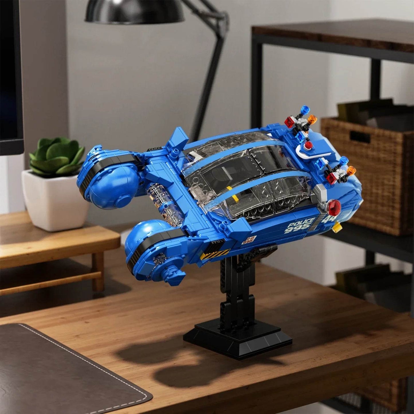 Premium Blocks Kit Blue Spinner Vehicle Display Sci Fi Fans - ToylandEU