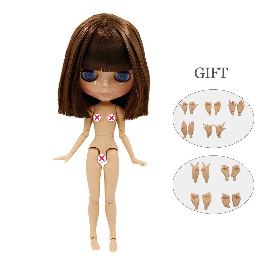 Premium Blyth Doll One Sixth Tan Skin Glossy Face Collectors - ToylandEU