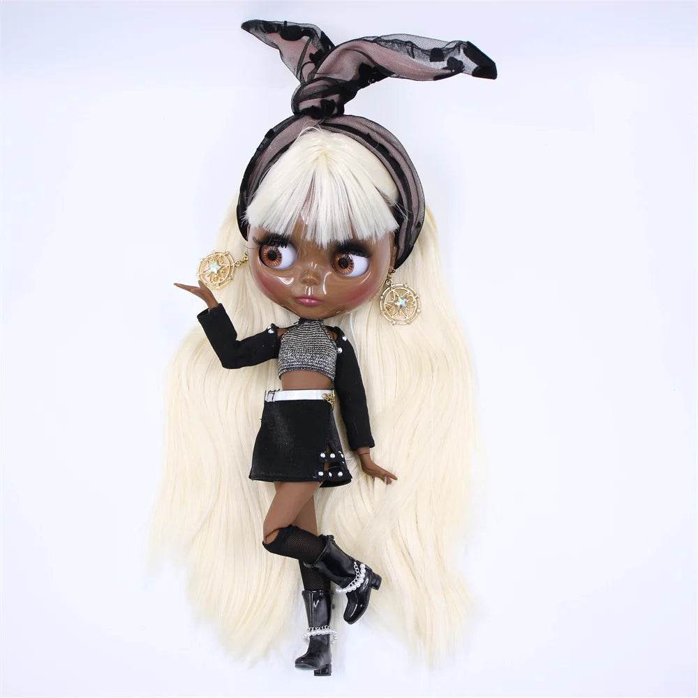 Premium Blythe Doll Super Dark Skin Afro Hair For Girls - ToylandEU