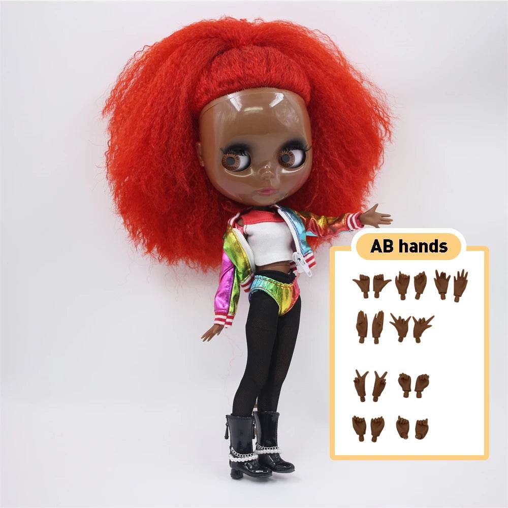 Premium Blythe Doll Super Dark Skin Afro Hair For Girls - ToylandEU