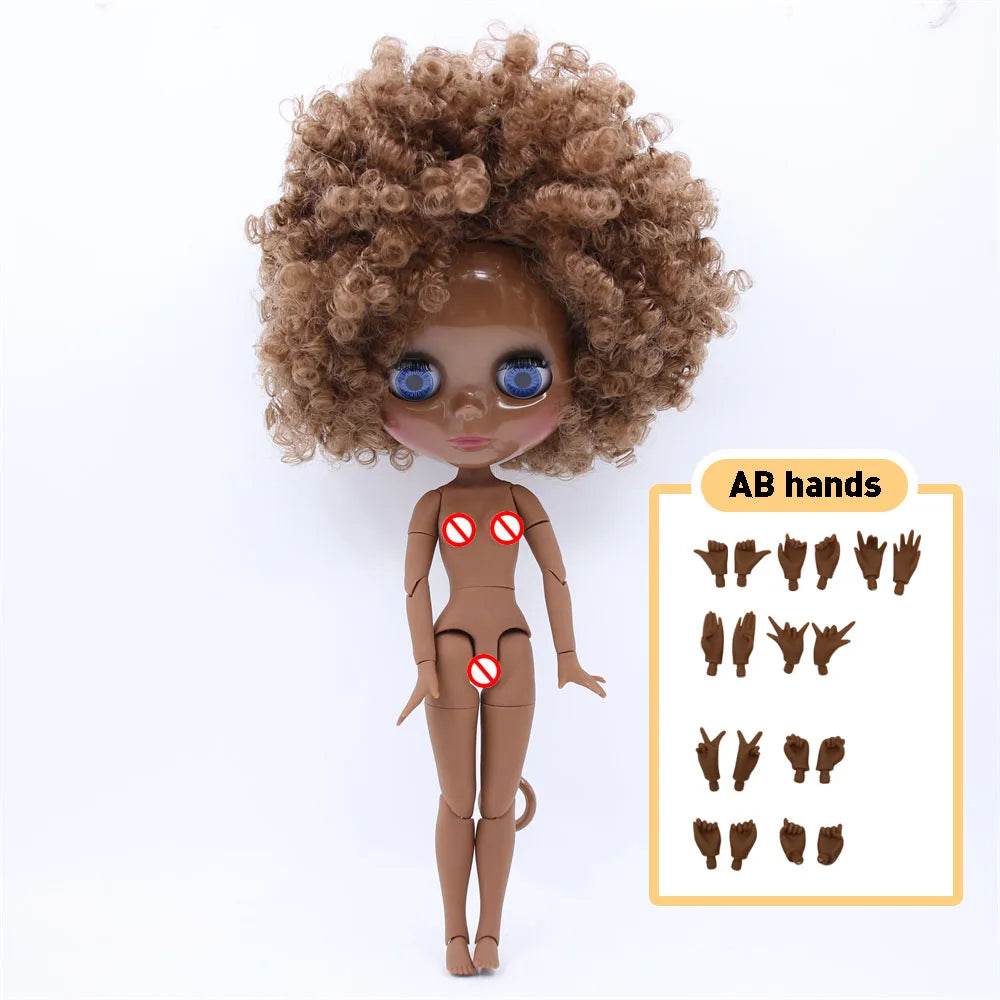 Premium Blythe Doll Super Dark Skin Afro Hair For Girls - ToylandEU