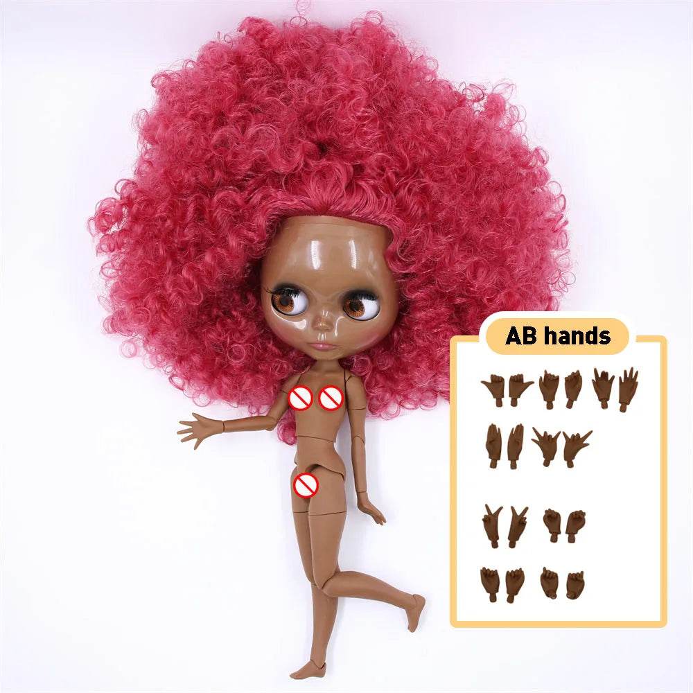 Premium Blythe Doll Super Dark Skin Afro Hair For Girls - ToylandEU