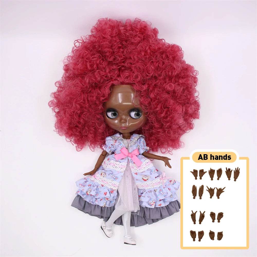 Premium Blythe Doll Super Dark Skin Afro Hair For Girls - ToylandEU