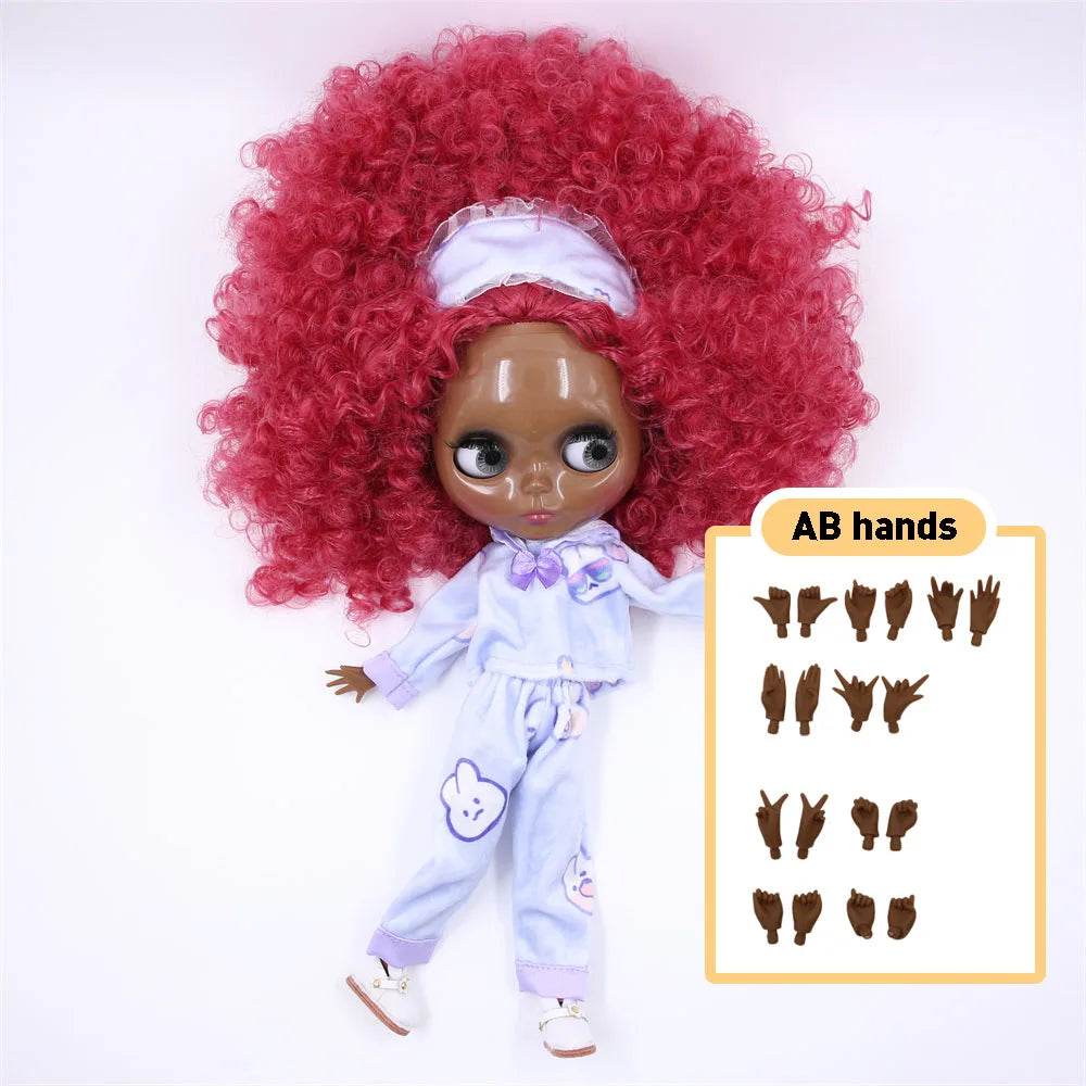 Premium Blythe Doll Super Dark Skin Afro Hair For Girls - ToylandEU