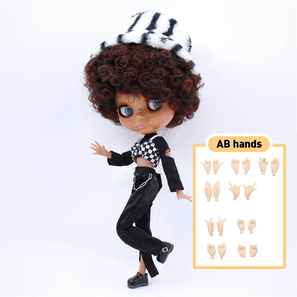 Premium Blythe Doll Super Dark Skin Afro Hair For Girls - ToylandEU