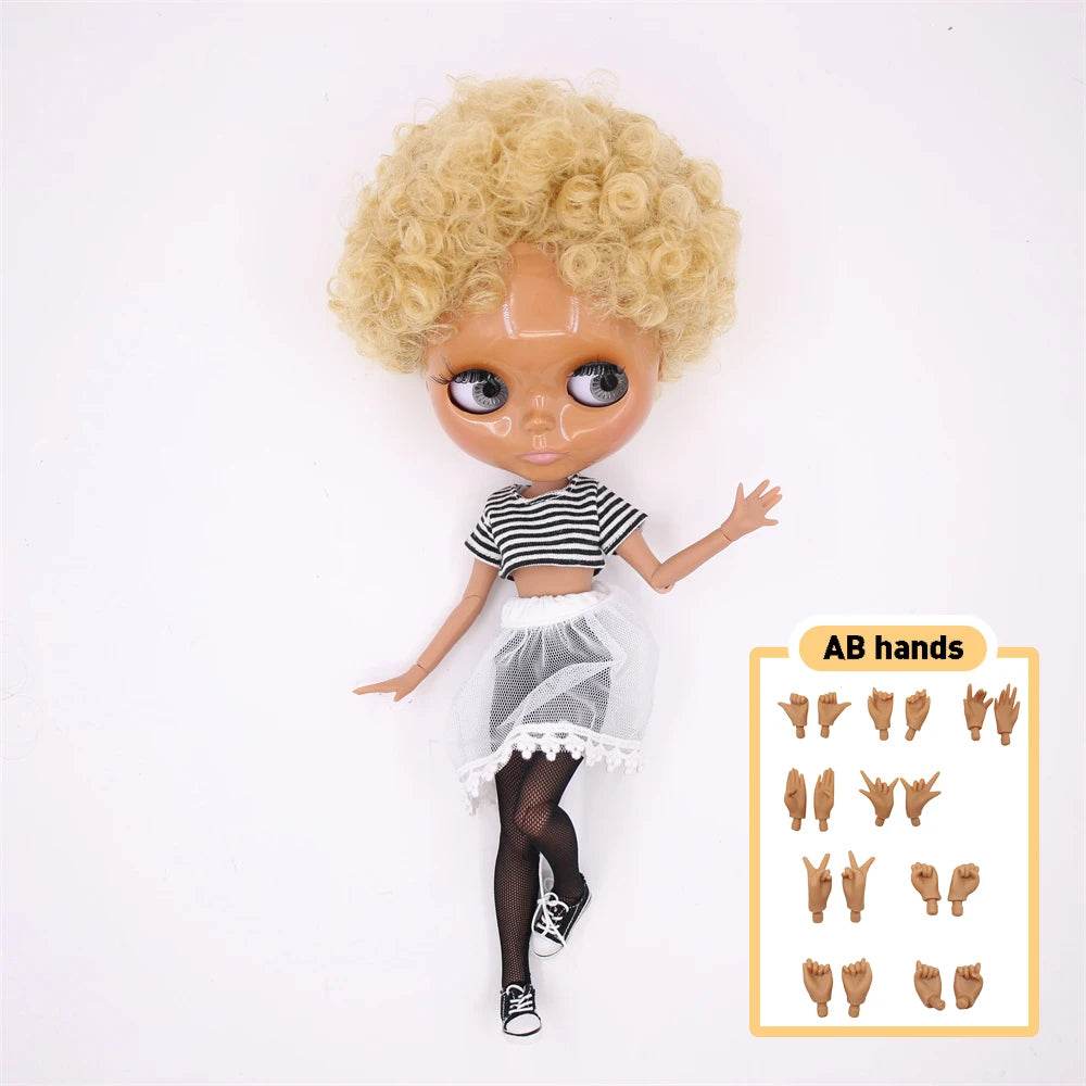Premium Blythe Doll Super Dark Skin Afro Hair For Girls - ToylandEU