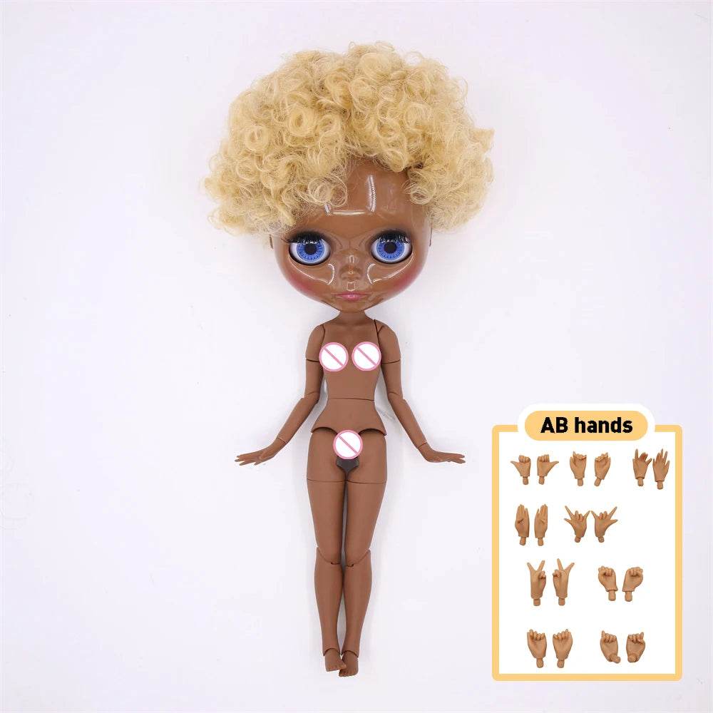 Premium Blythe Doll Super Dark Skin Afro Hair For Girls - ToylandEU