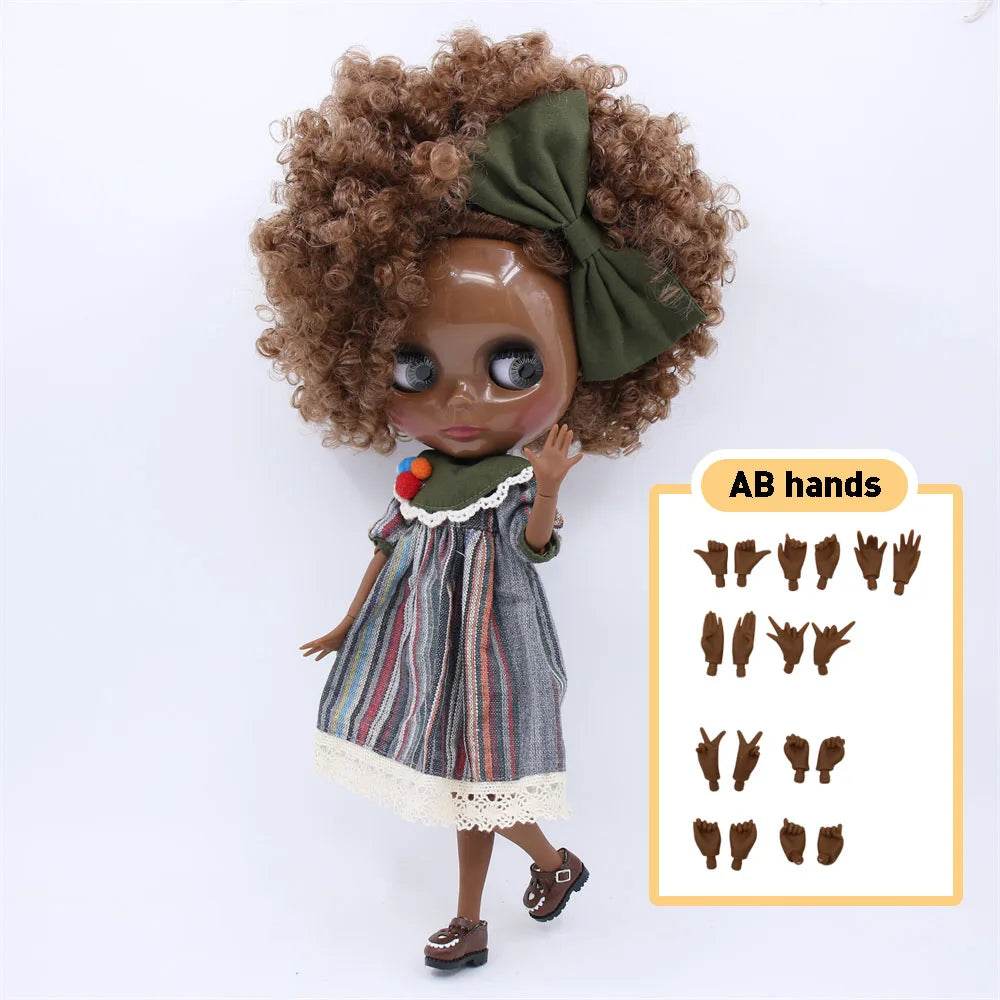 Premium Blythe Doll Super Dark Skin Afro Hair For Girls - ToylandEU