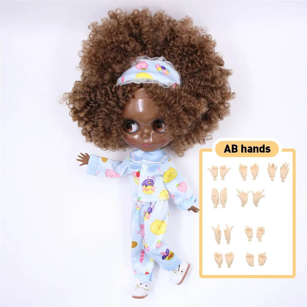 Premium Blythe Doll Super Dark Skin Afro Hair For Girls - ToylandEU