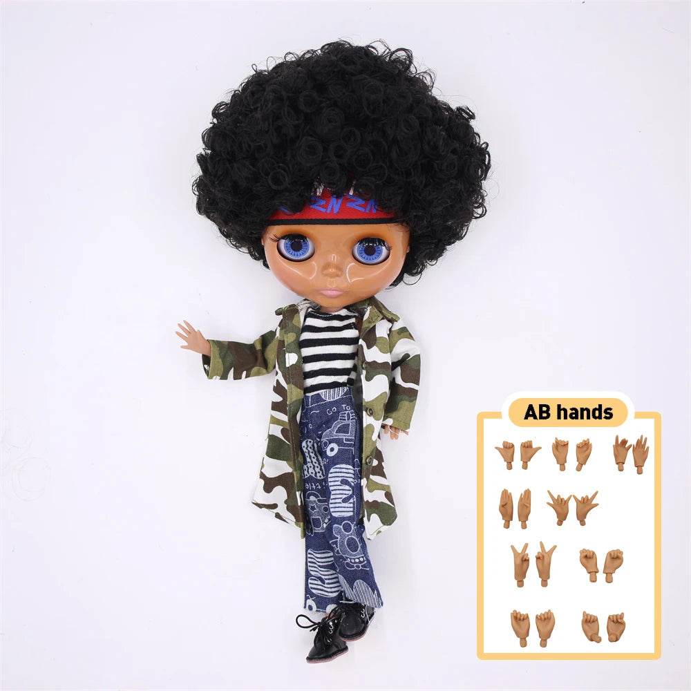 Premium Blythe Doll Super Dark Skin Afro Hair For Girls - ToylandEU