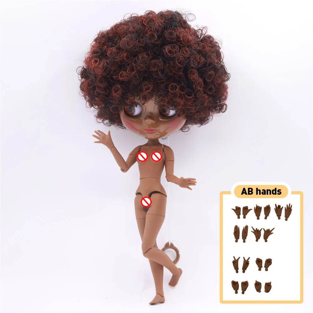 Premium Blythe Doll Super Dark Skin Afro Hair For Girls - ToylandEU