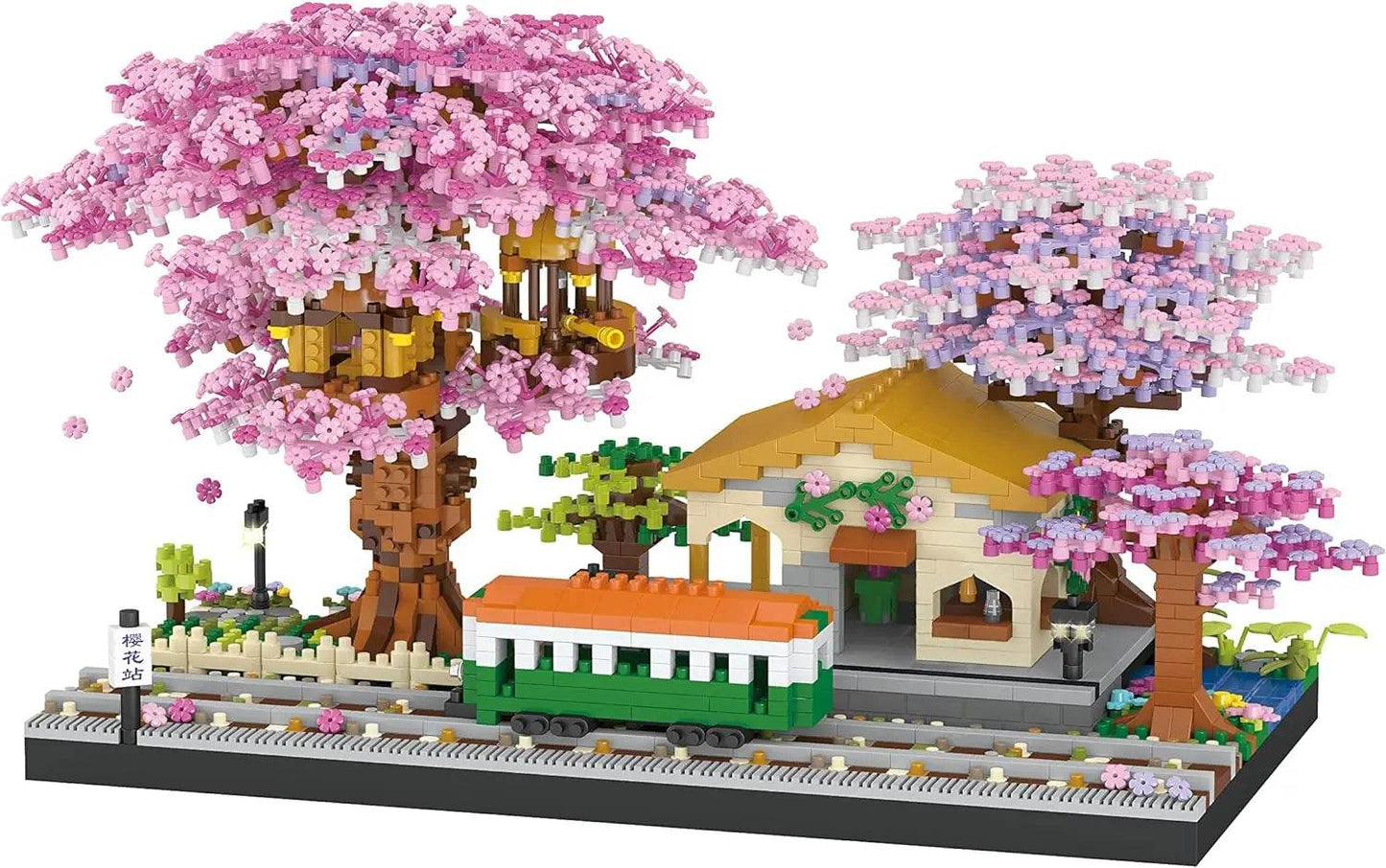 Premium Bonsai Architecture Set Pink Mini Sakura Tree Kids - ToylandEU