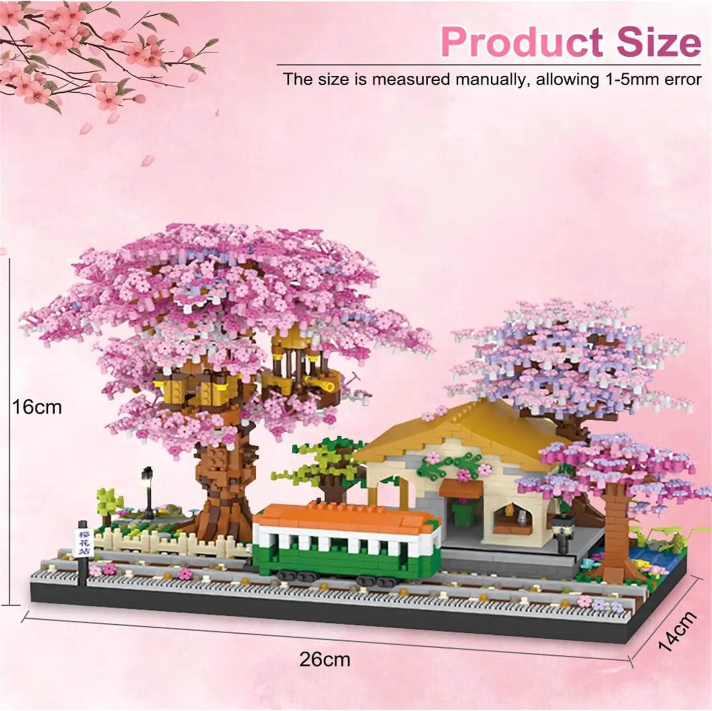 Premium Bonsai Architecture Set Pink Mini Sakura Tree Kids - ToylandEU
