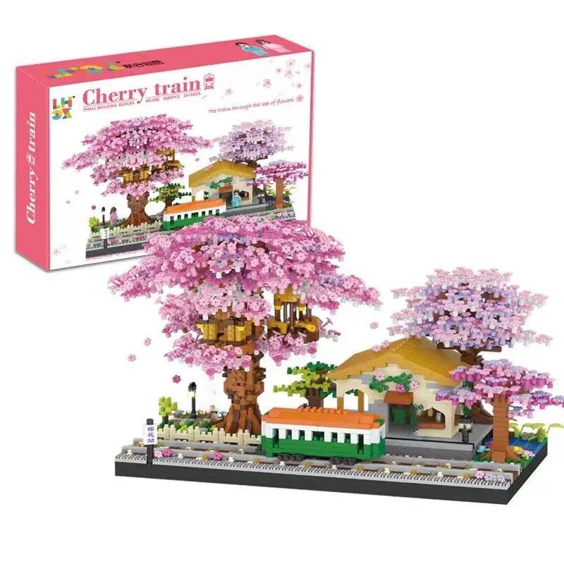 Premium Bonsai Architecture Set Pink Mini Sakura Tree Kids - ToylandEU